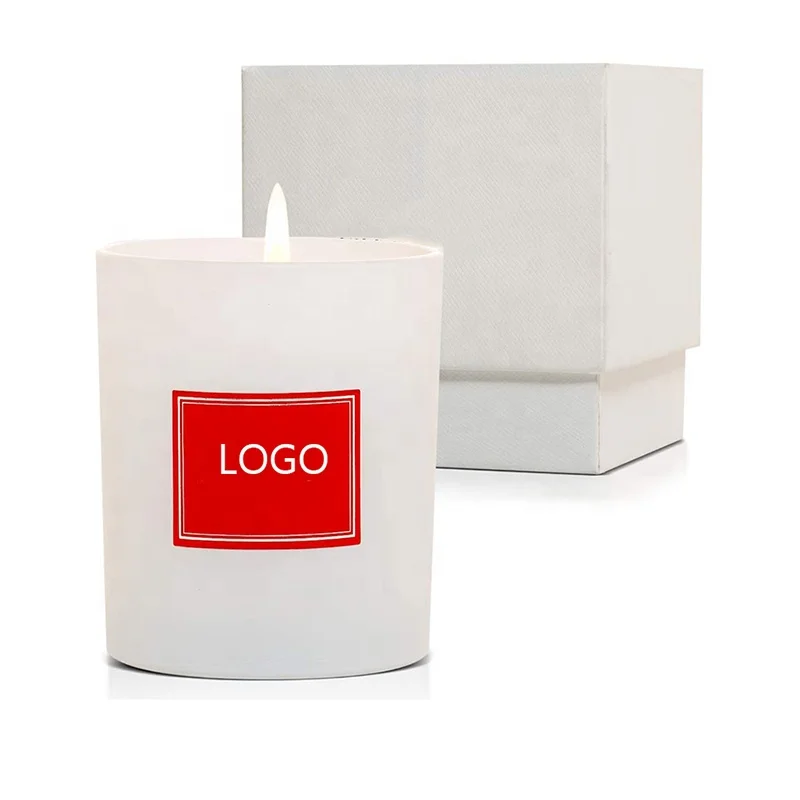 Matt Black White Frosted Gold Silver Glass Candle Holder Jar With Lid And Gift Box Customization Logo