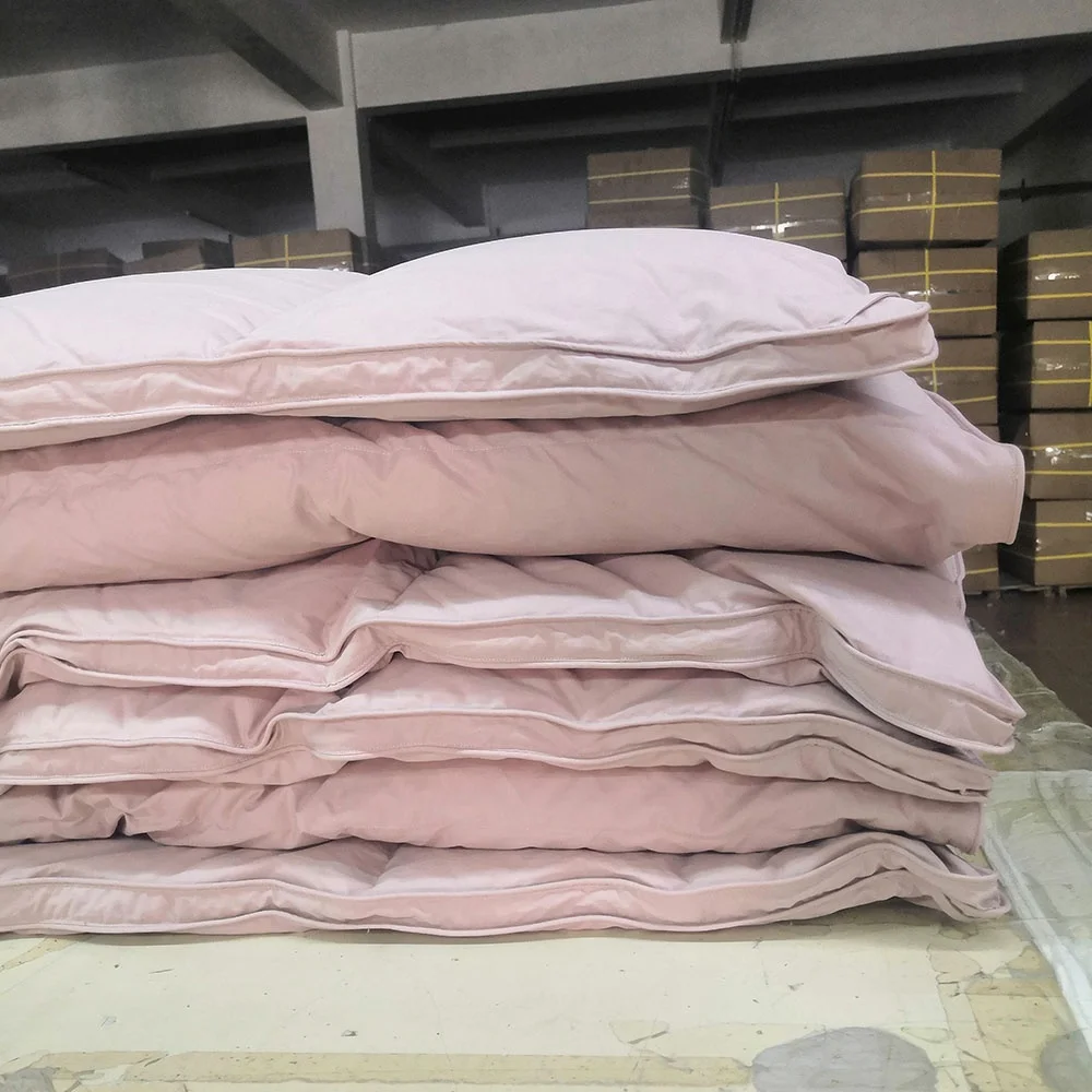 Factory goose down comforter cotton heavy winter handmade king size comforter hungarian goose feather down duvet