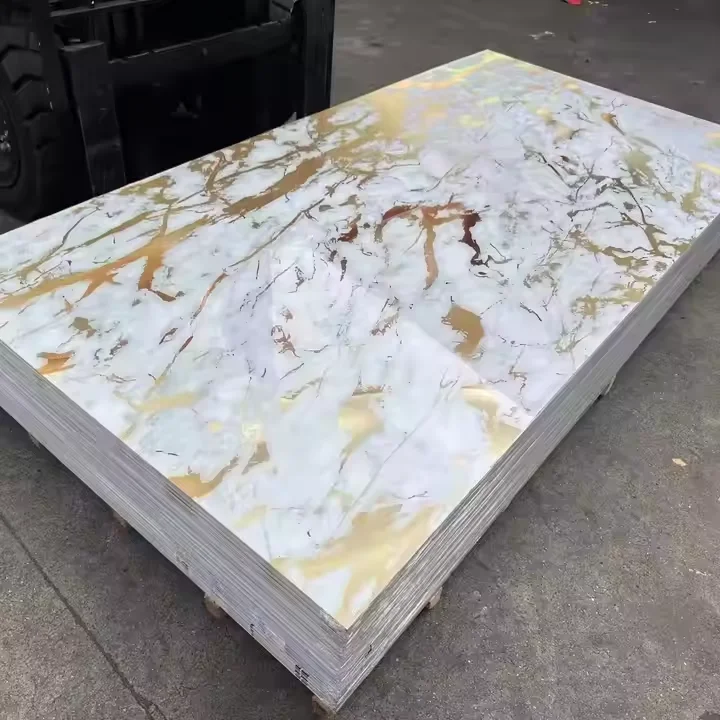 Factory high glossy decoration  1220x2880mm 3mm 2.5mm pvc wall panel /pvc marble uv sheet price