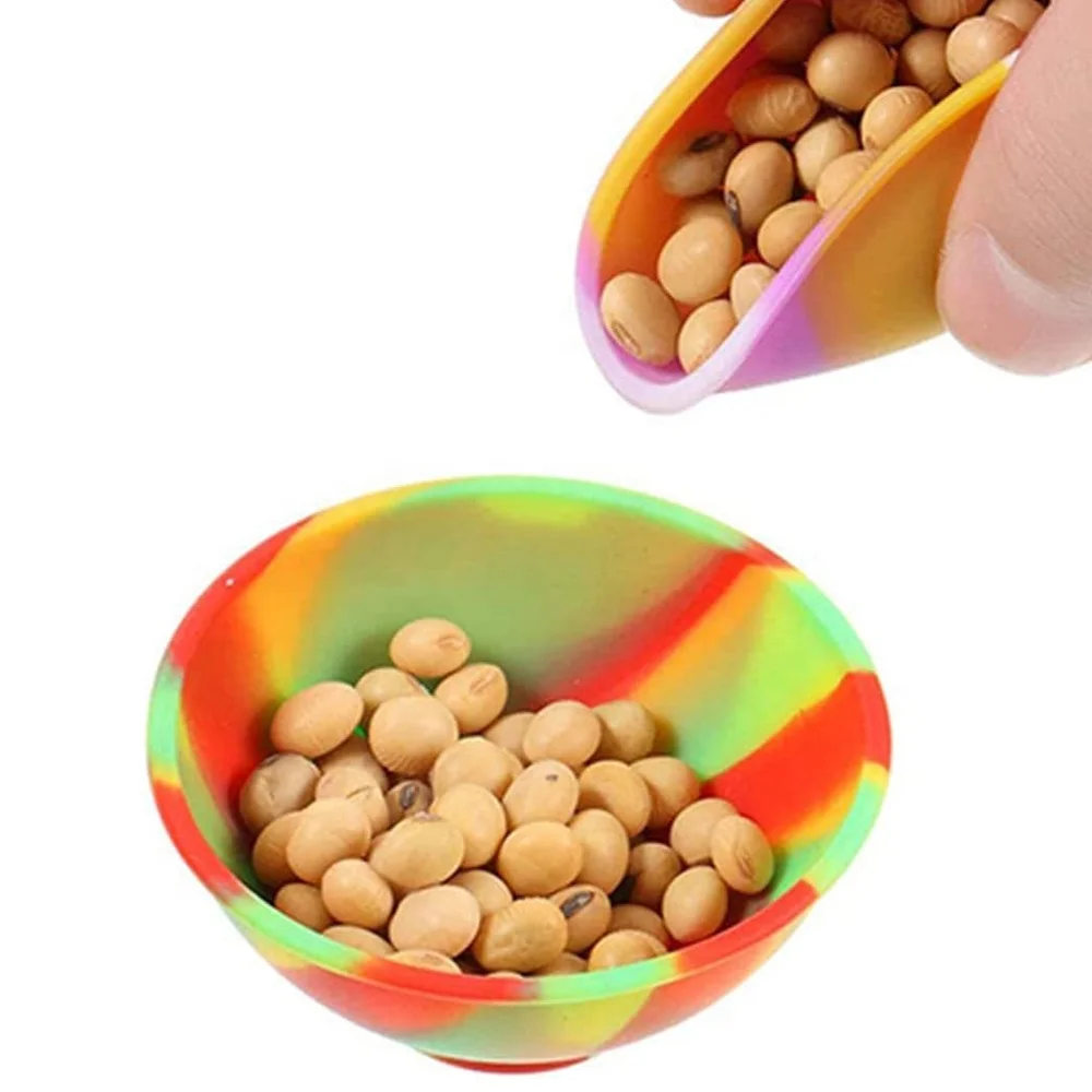 50ml mini multicolor food grade silicone tobacco bowl Silicone Container Hookah Wax smoking accessories silicone mixing bowl