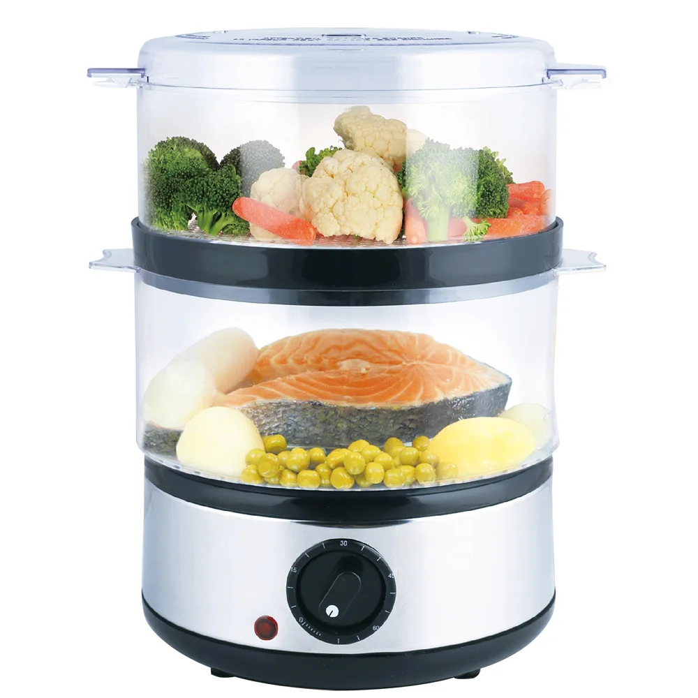 2 Layer Electrical Food Steamer For Cooking