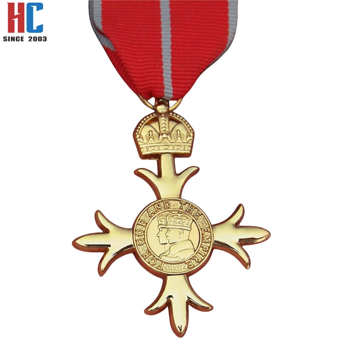 20 Years Factory Custom metal badge with ribbon Uniform British Empire medals