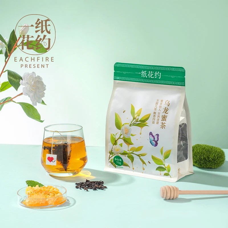 Oolong honey tea sweet fragrance tea independent packaging pyramid bag cold hot bubble tea