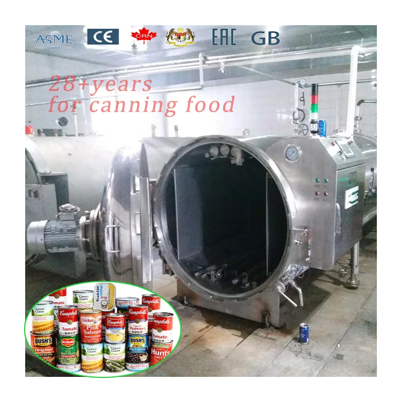 Low price canning food meat fish counter pressure steam air retort machinery