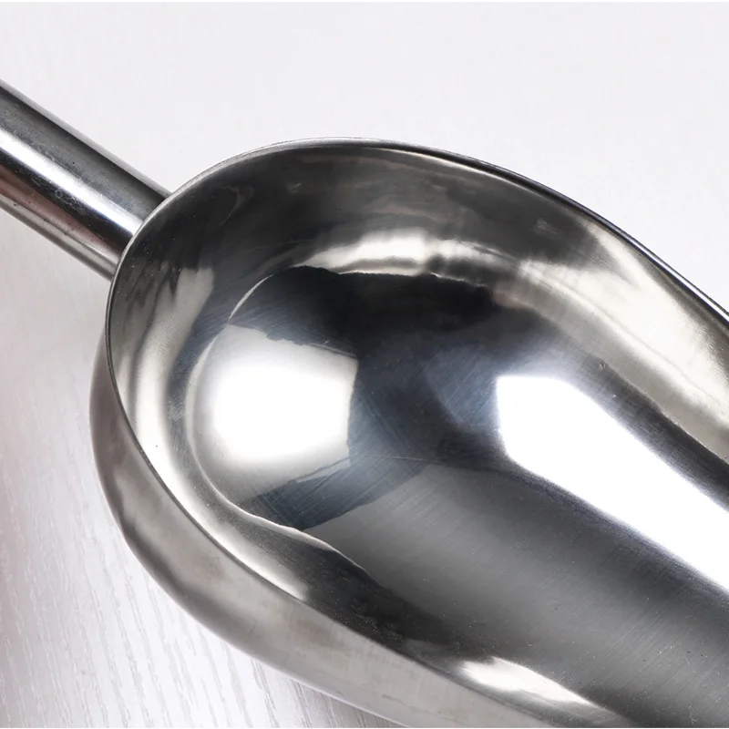 Wholesale Stainless Steel Ice Scoop Household Bar Fruit Tea Rice Flour Food Ice cube multi-functional Ice shovel