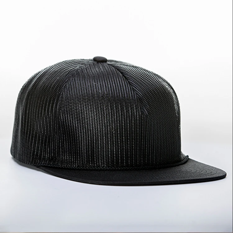 High Quality 100% Polyester Customize Camouflage 6 Panel Full Mesh Cap With Custom Woven Patch Running Cap