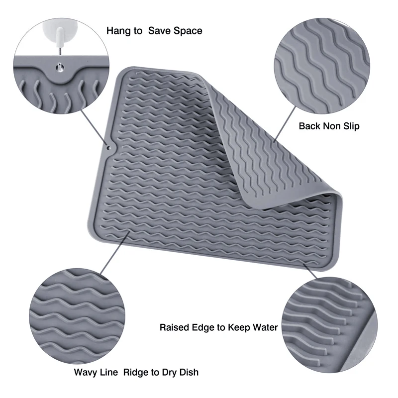 Silicone Mat Anti slip and heat-resistant modern kitchen Insulation pads Silicone Rubber Mat suitable for tables and countertops