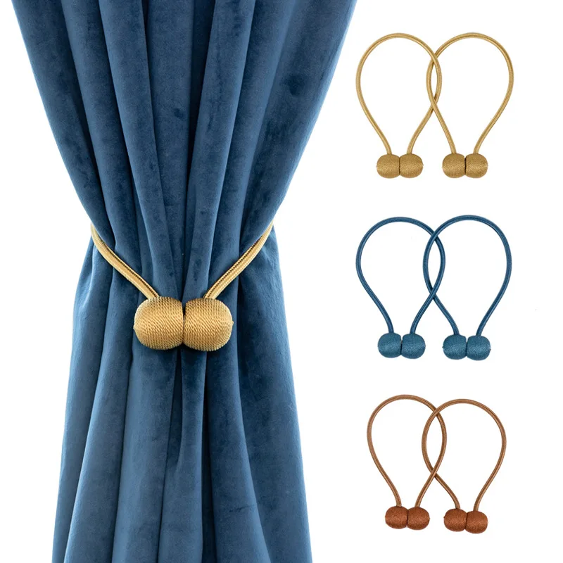1Pc Magnetic Curtain Tieback High Quality Holder Hook Buckle Clip Curtain Tieback Polyester Decorative Home accessory