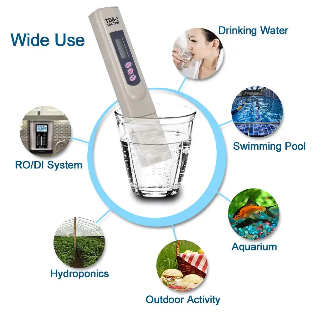 Factory outlet Portable Digital Purity Water Quality Testing TDS-3 Meter