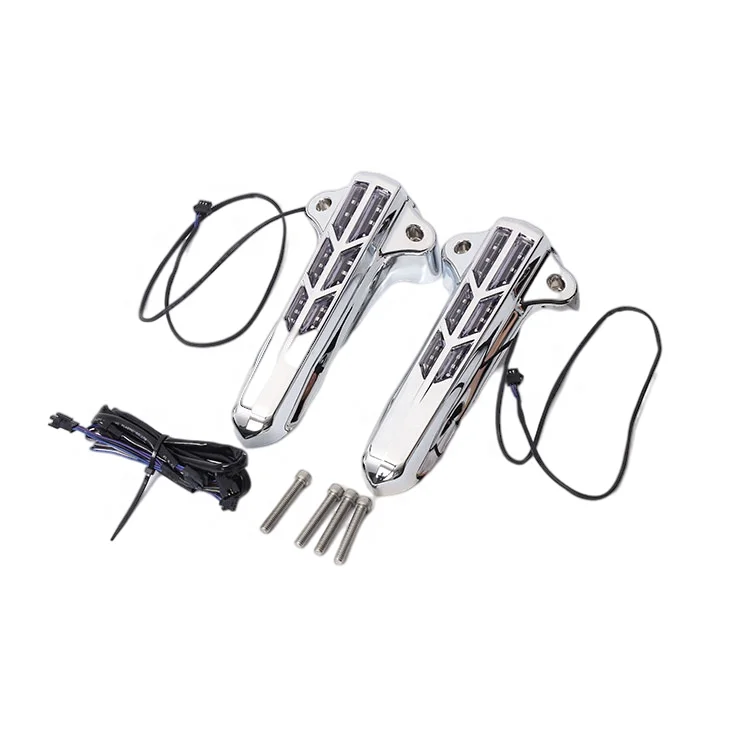 Front Lower Fork Leg Covers Slider LED For Harley Davidson Touring Road Glide Road King Street Glide Ultra Limited Electra Glide