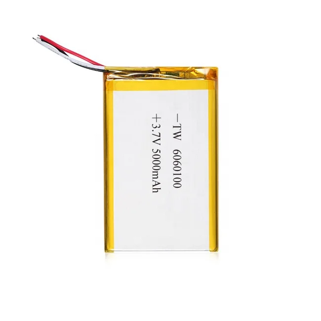 6060100 5000mah 3.7v flat square smallest graphene lithium polymer ion battery cells pack
