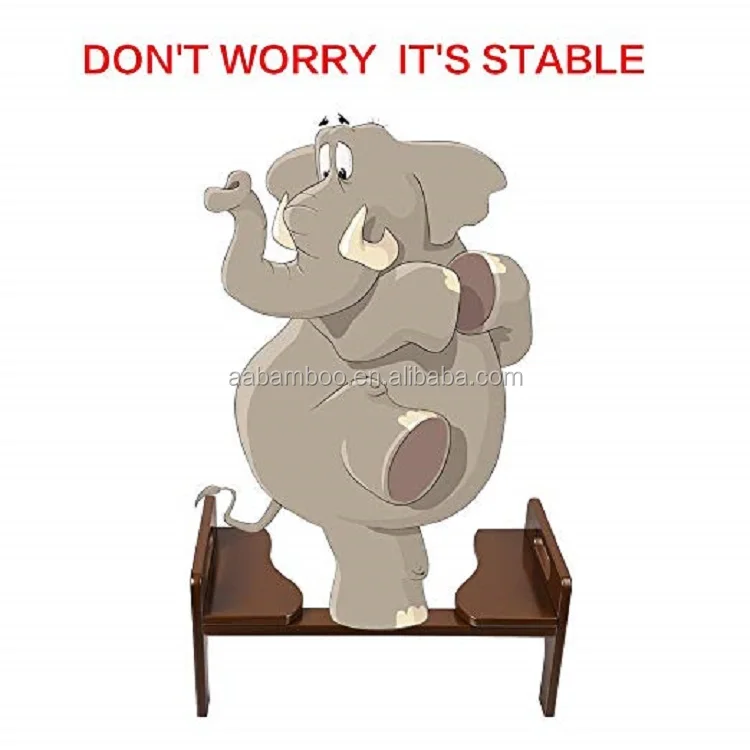 Modern bathroom bamboo adjustable toilet stool squat potty