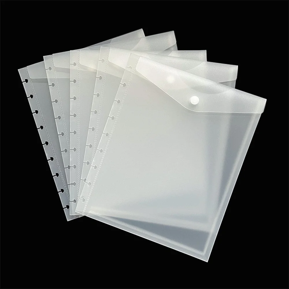 Custom A4 Clear Plastic File Folder Punch Pocket Carry File Bag