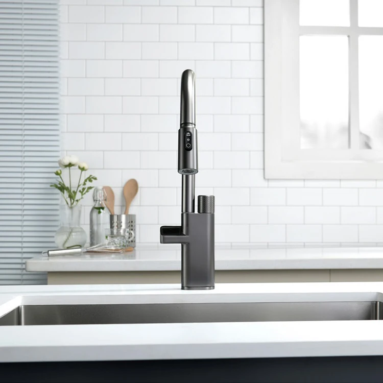 pull down kitchen faucet kitchen faucets sus 304 kitchen mixer tap smart touch switch sprayer 3in1 stainless highend