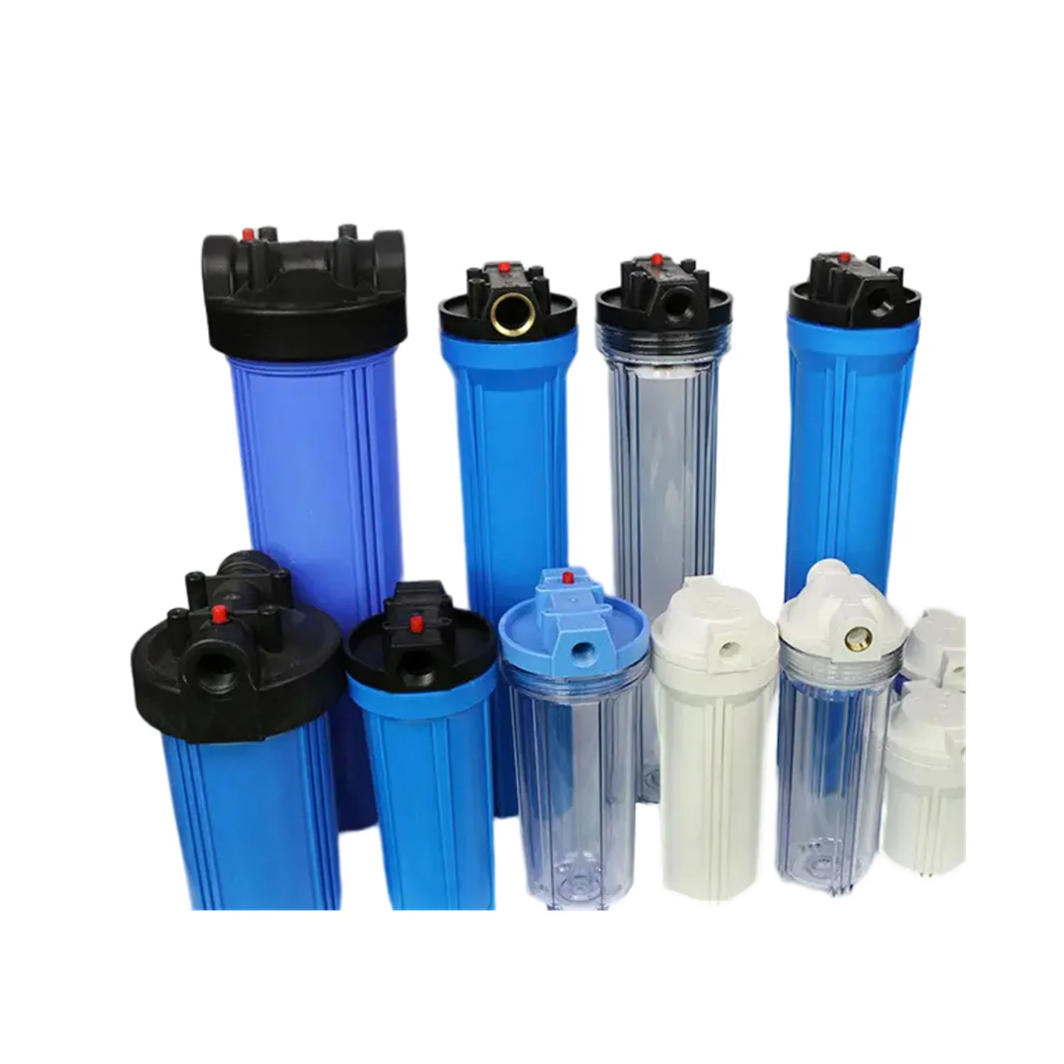 Большой синий корпус с медным горлышком 20 дюймов 1 вход и выход