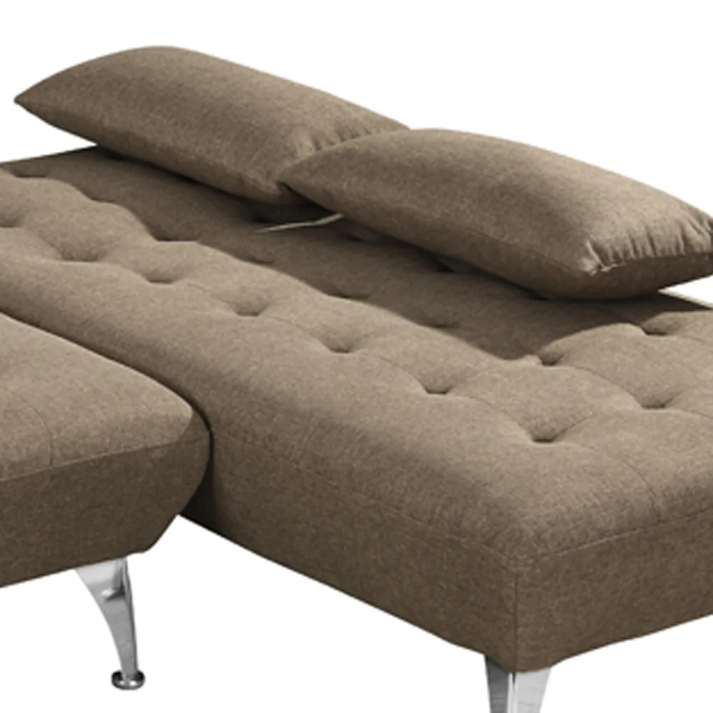 
Classic modern convertible tufted cushion L shaped corner living room futon sleeper sofa cum bed for any living space 