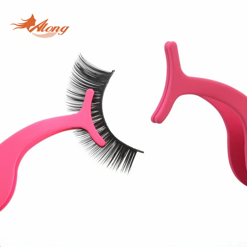 Private Label Stainless Steel lash eyebrow tweezers applicator Custom Logo Strip EyeLash Twizzers Laah Tweezers