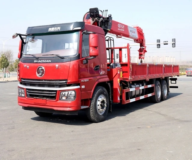 Shacman Cheap Price 21 Meter Telescopic Boom 10 Ton 12 Ton 8*4 Mobile Truck Mounted with Crane for Sale