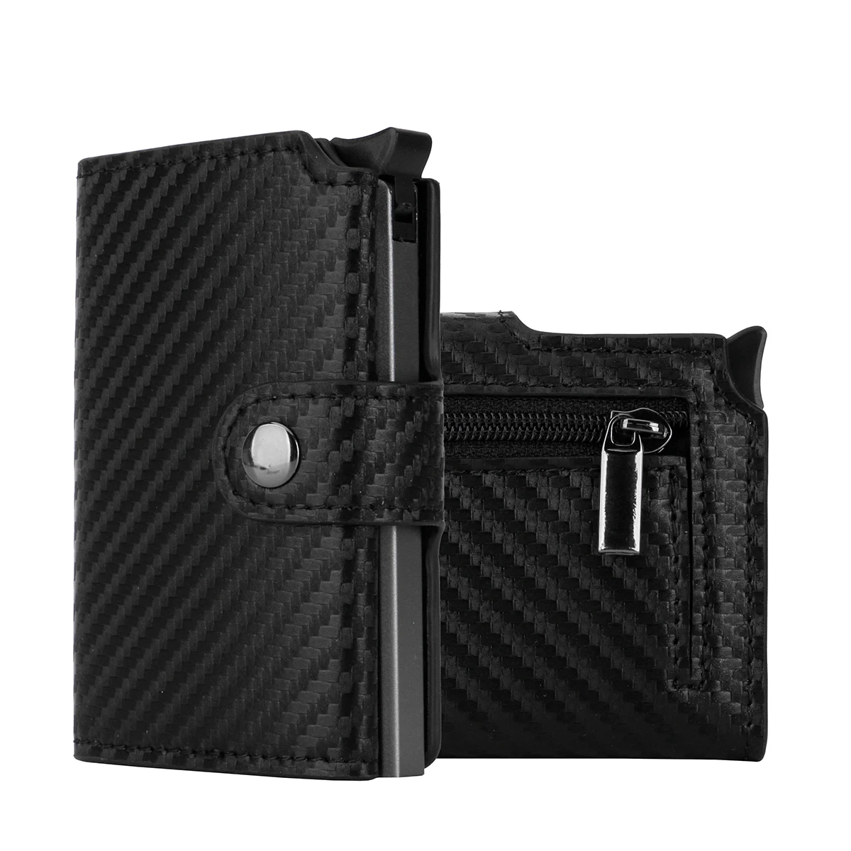 2023 Men minimalist Aluminum pop up wallet RFID blocking card holder leather wallet