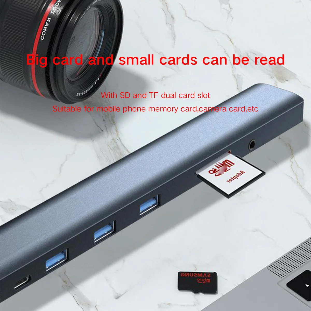 Оптовая продажа настольная док-станция расширения RJ45 100 м аудио SD/TF USB 3 0 USB-C HD 4K/30Hz PD100W концентратор для ноутбука MacBook