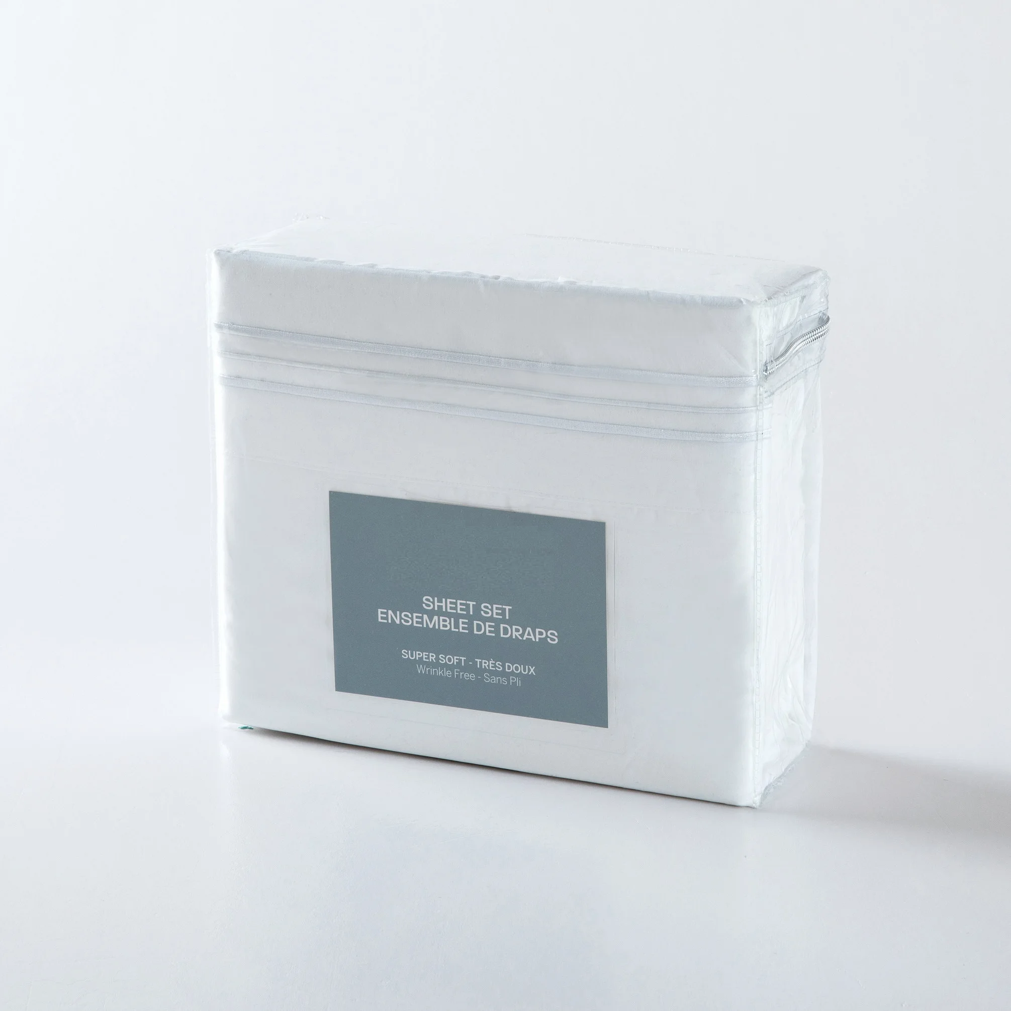 
90gsm microfiber three lines embroidery home textile bed sheet set 4pcs with cardboard 