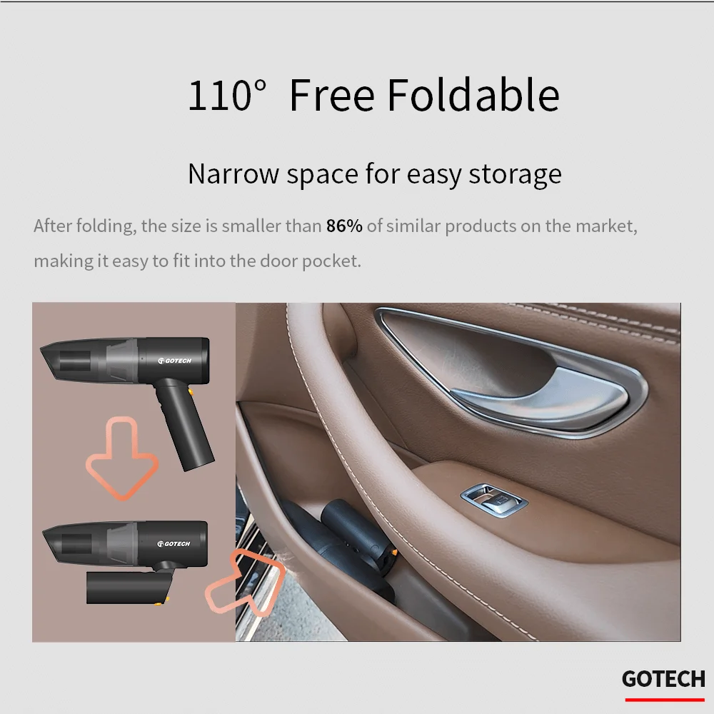 Advanced Hand Vacuum USB Charging Mini Portable Rechargeable Vacuum Cleaner Multi-Nozzles Vacuum Cleaner Wireless