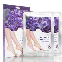 Wholesales Moisturizing Exfoliation Private Label Lavender Peeling Foot Exfoliating Foot Mask