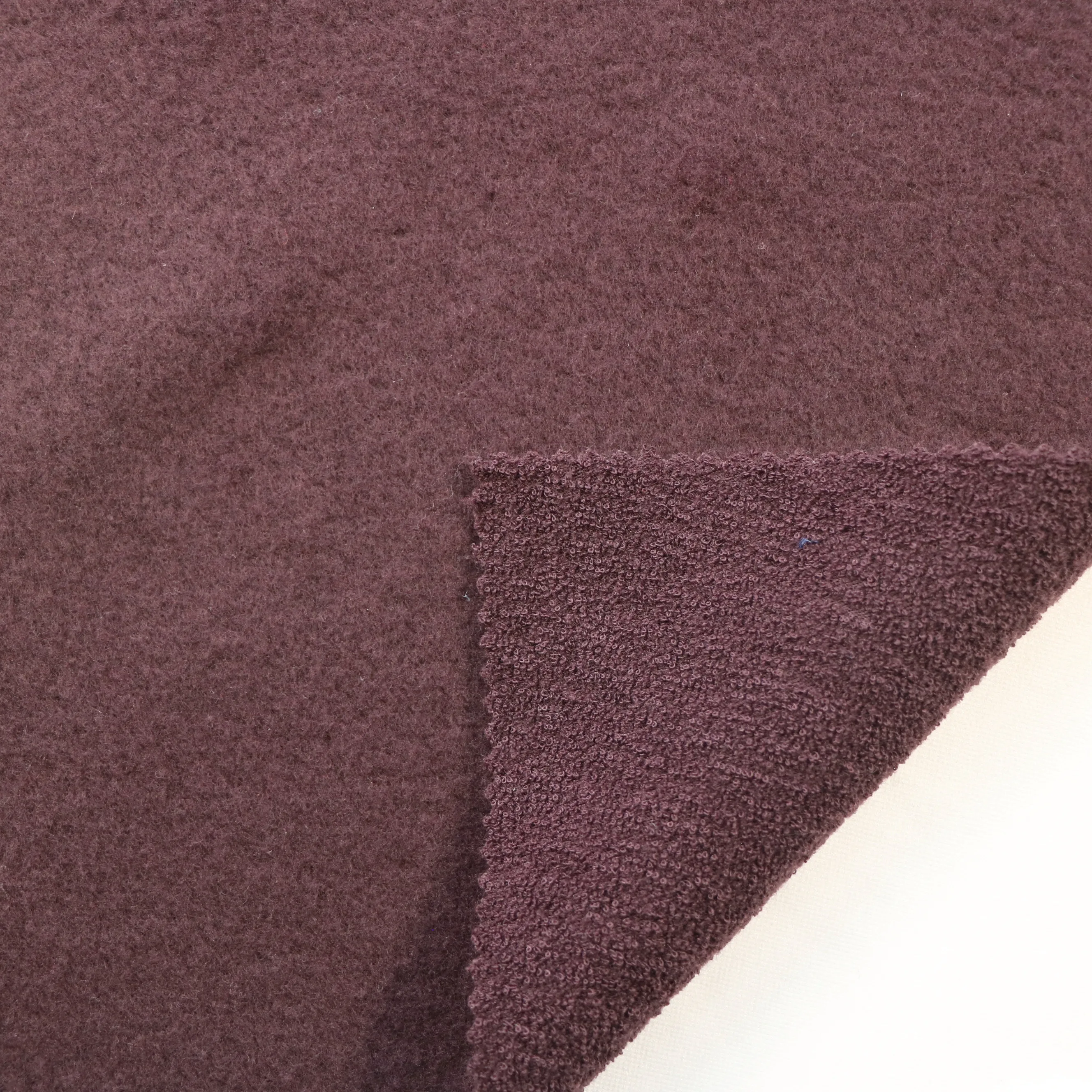 Tear-resistant 100Polyester Plain One Side Brush Weft Knitted Ant Fleece Fabric for Coat Sofa Set Home Textile