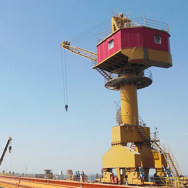 10t mobile harbour crane container hydraulic pedestal portal cranes