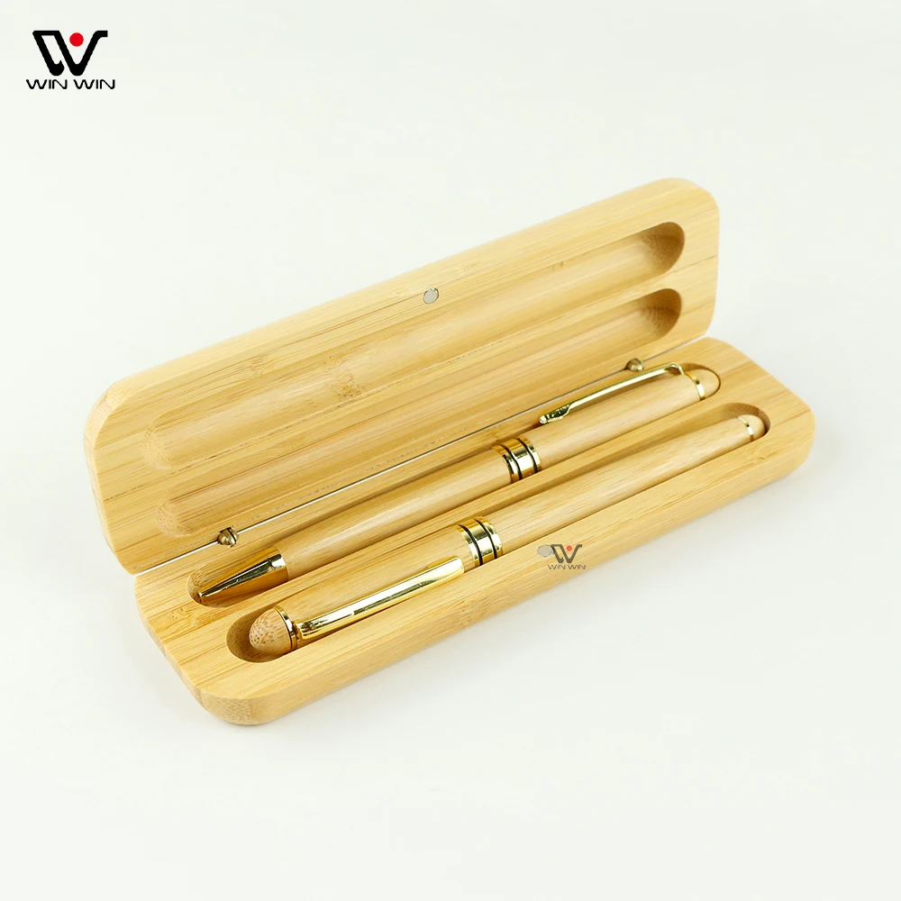 Beautiful Wooden Gift Box Gel Pen Stationery Set Turning Metal Ballpoint Pen for School Promotion Gift 2022 Office Stationery