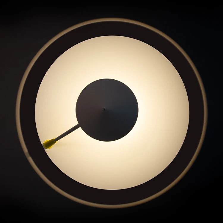 Popular Deco Halo Wireless Rechargeable Mood Lamp LED Dimmable Control Disk Table Lamp for Hallway Table Display