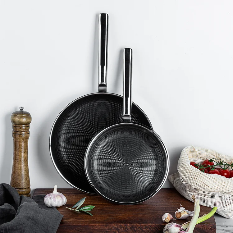 Factory Selling Triply Non Stick Frying Pan Cooking Pots Set Customized Stainless Steel Cookware Sets