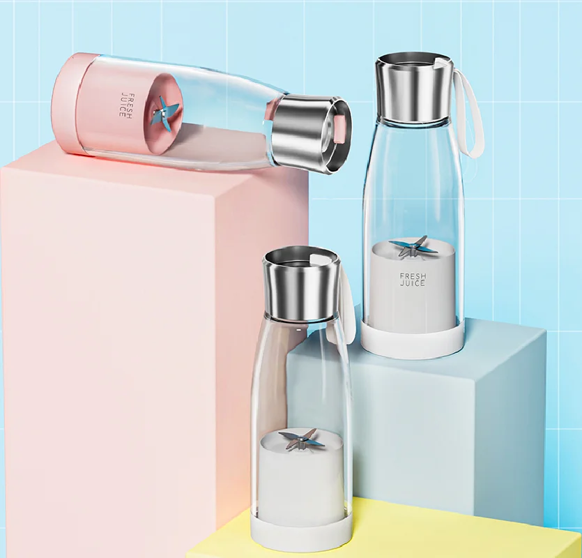 OEM gift customized 2024 new arrival New large capacity 450ml fresh fruit juicer rechargeable portable mini blender juice cup