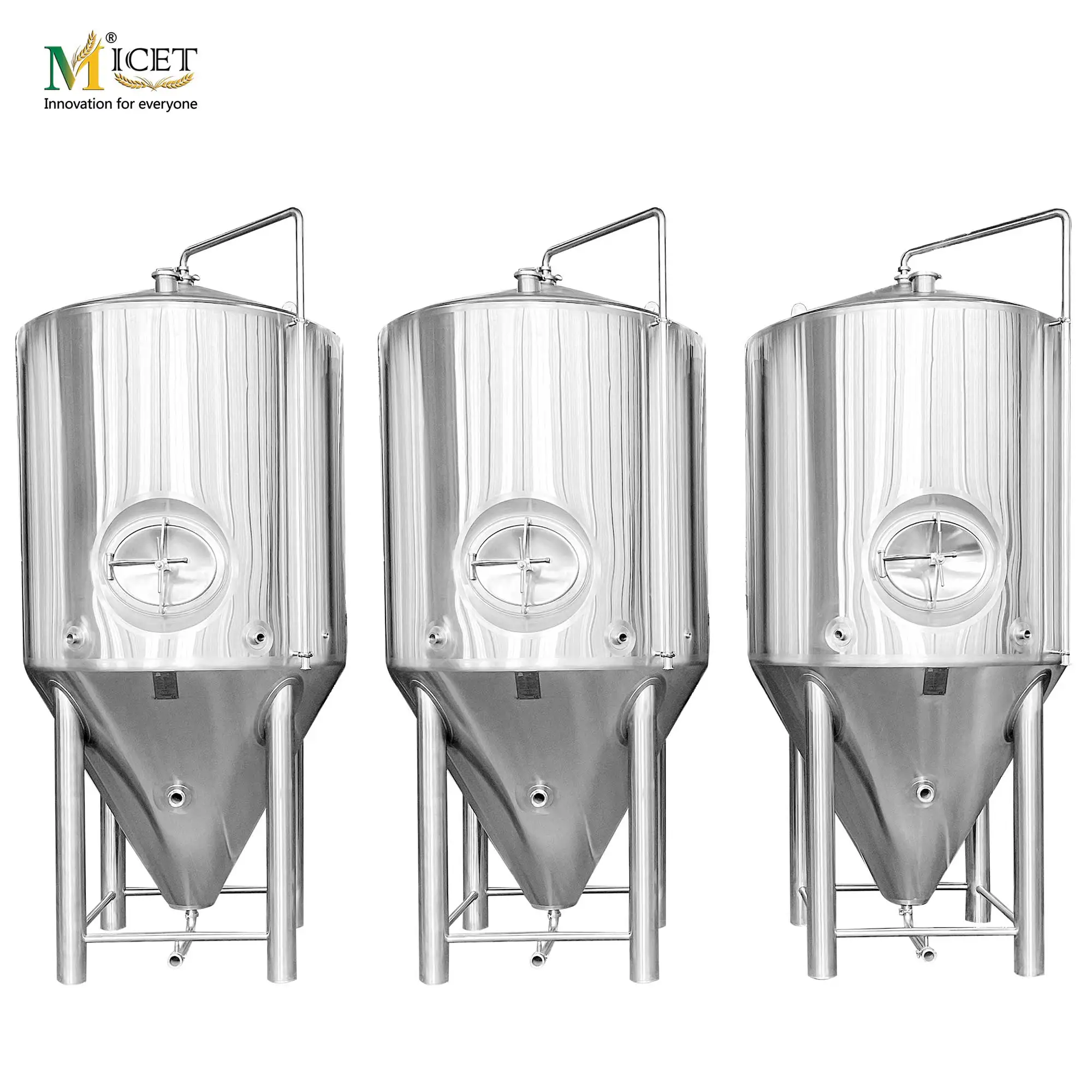MICET 1500l stainless steel conical fermenters craft beer fermentation tank temperature control double jacketed unitank for sale