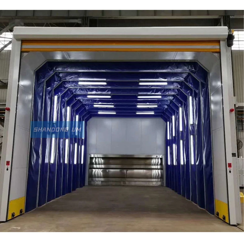 Mobile collapsible retractable spray paint booth customized industrial large telescopic paint