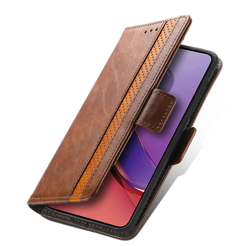PU Leather Credit Card Holder Magnetic Stand Flip Cover Phone Case For Motorola G14 G54 G84, For Moto EDGE 40 NEO wallet case