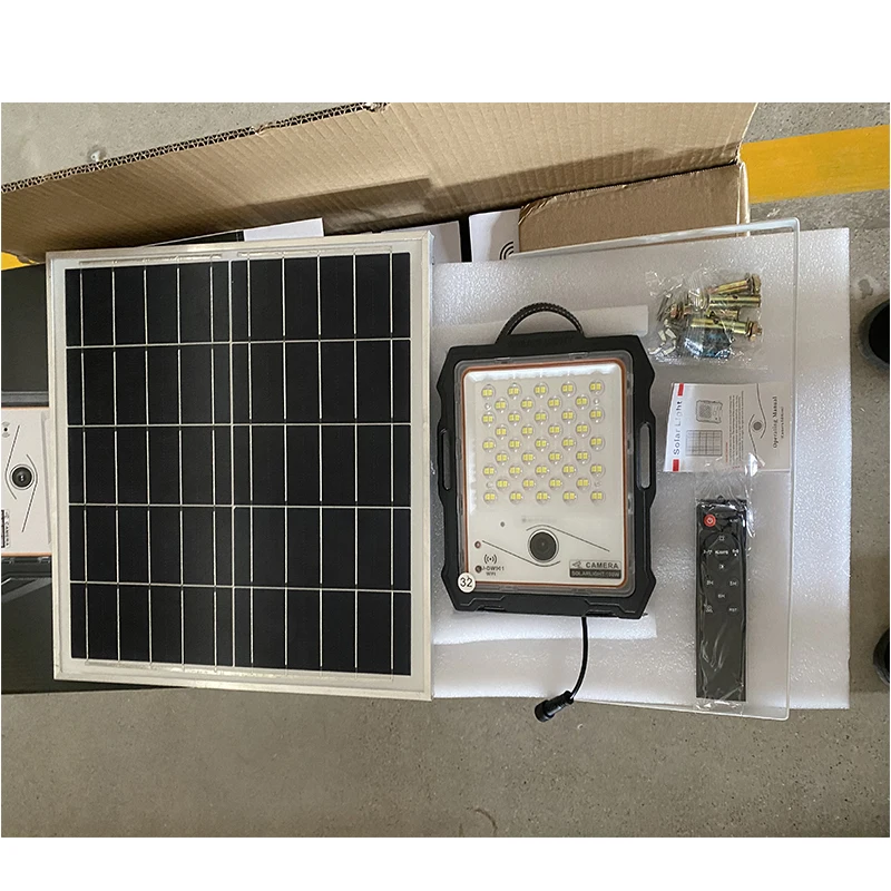 High bright motion sensor solar camera lights 1080P TF cards led solar lights outdoor 100w 400w solar flood light