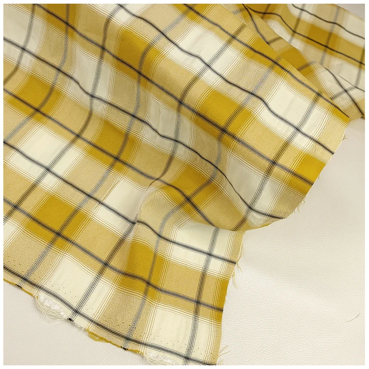 Wholesale Home Textile Plaid Woven Clothing Material Fashion Breathable Yarn Dyed Plaid Underwear Fabric For Clothing