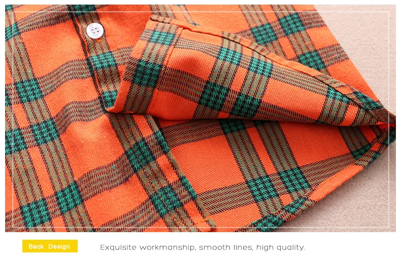 
hot sale 100% cotton plaid kids shirts boy kids flannel shirt for 2-12 years 