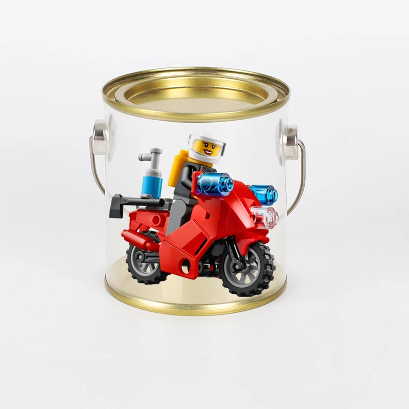 Custom clear plastic cylinder box transparent round tube PET PVC packaging with tin lid