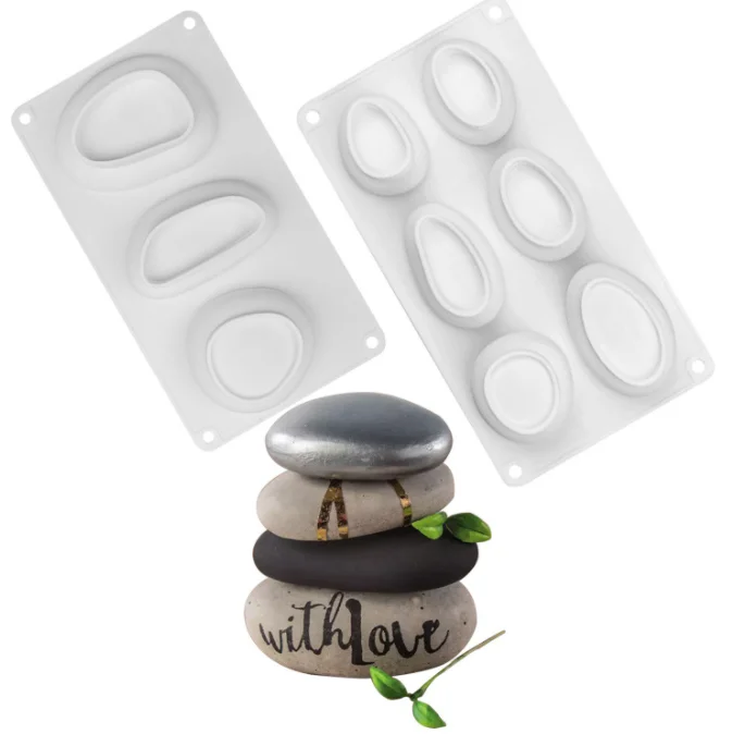 Homesun 3D Stone Silicone Molds  Pebble Stone Baking Pan Cake Mousse Dessert Bakeware Silicone Mould