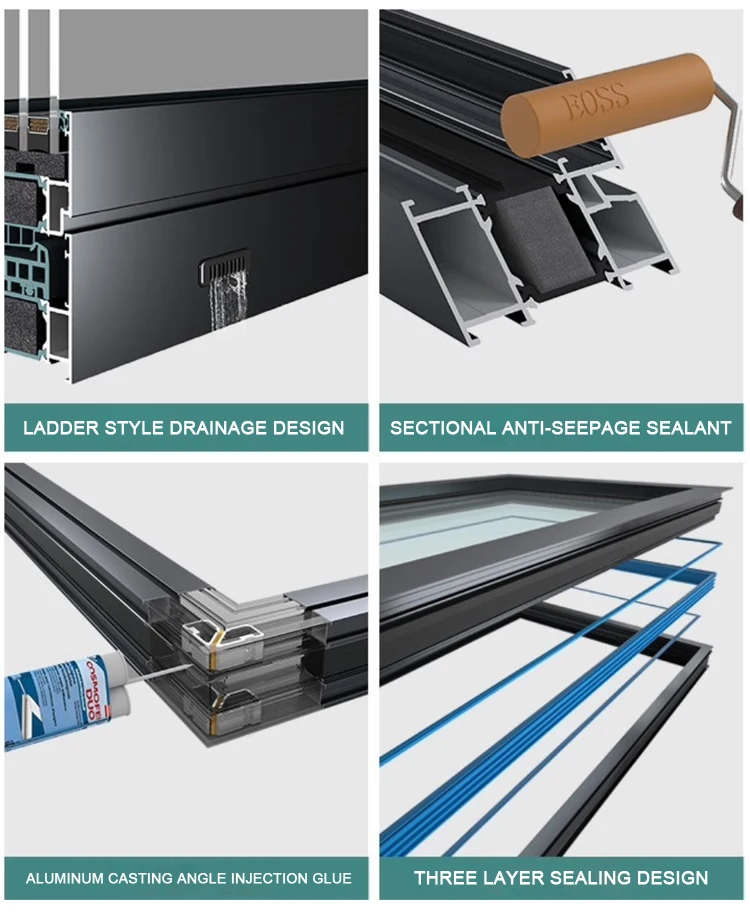 Aluminium Extrusion Anodized 6063 Profile For Window And Accessories Windows Frame High Quality Custom Window Aluminium profile