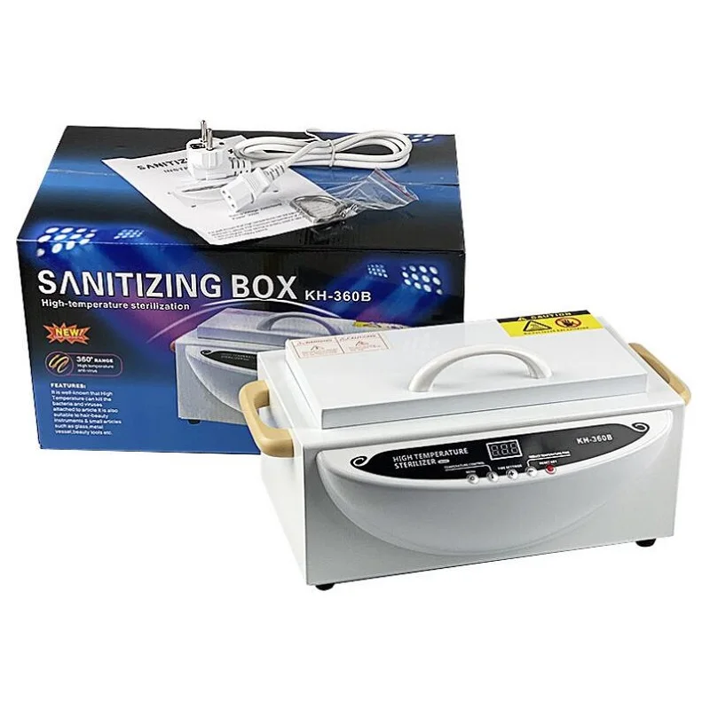 High Temperature Metal Tool Cleaning Box Sanitizing Box High Temp Sterilizer Cabinet for Manicure Pedicure SPA Salon