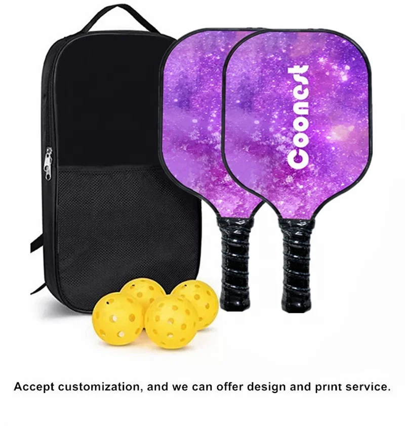 Lightweight Honeycomb Graphite Carbon Pickleball Paddle Racket Set