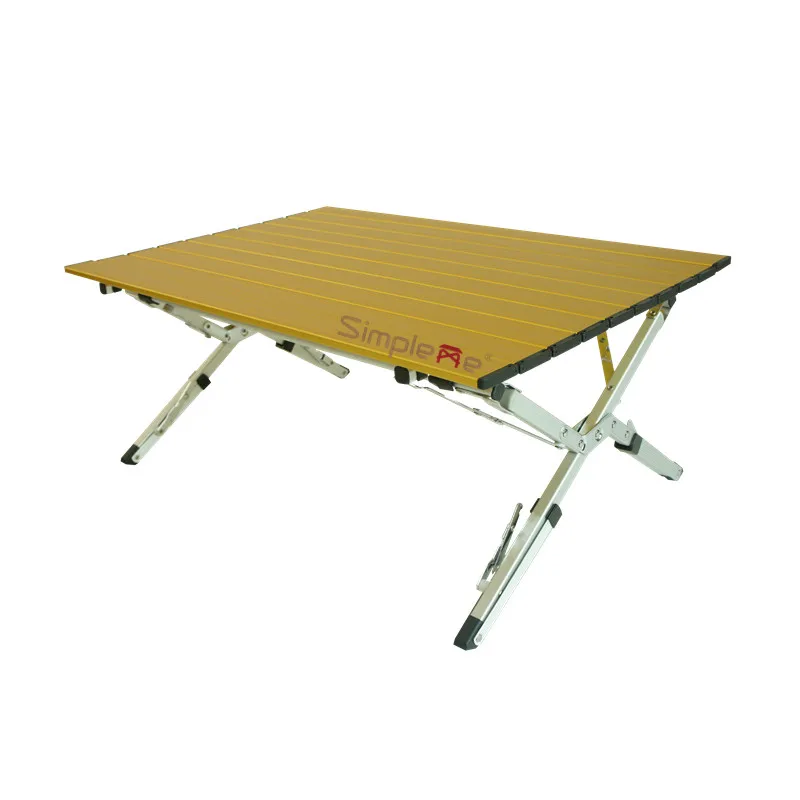 Onwaysports на открытом воздухе с регулировкой по высоте портативный алюминиевый древесины рулон яйцо складной стол для пикника
