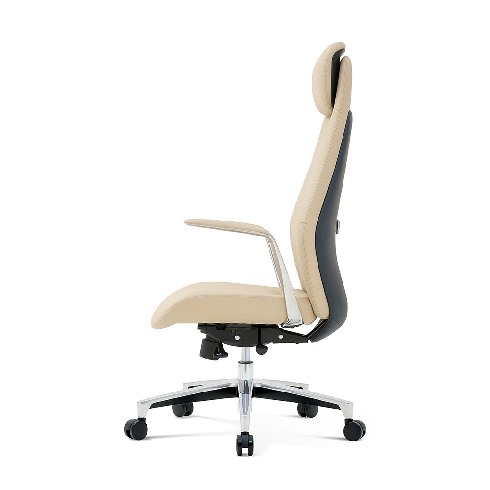 Foshan NOEL cadeira de escritorio genuine leather office chair ergonomic leather office desk and chair set  sillas de oficina