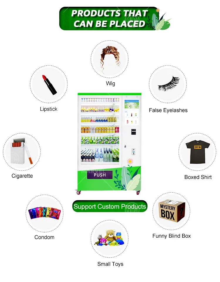 Convenience Store Pink Lashes Hair Wigs Lipsticks Beauty Eyelash Vending Machine for False Lashes Hair