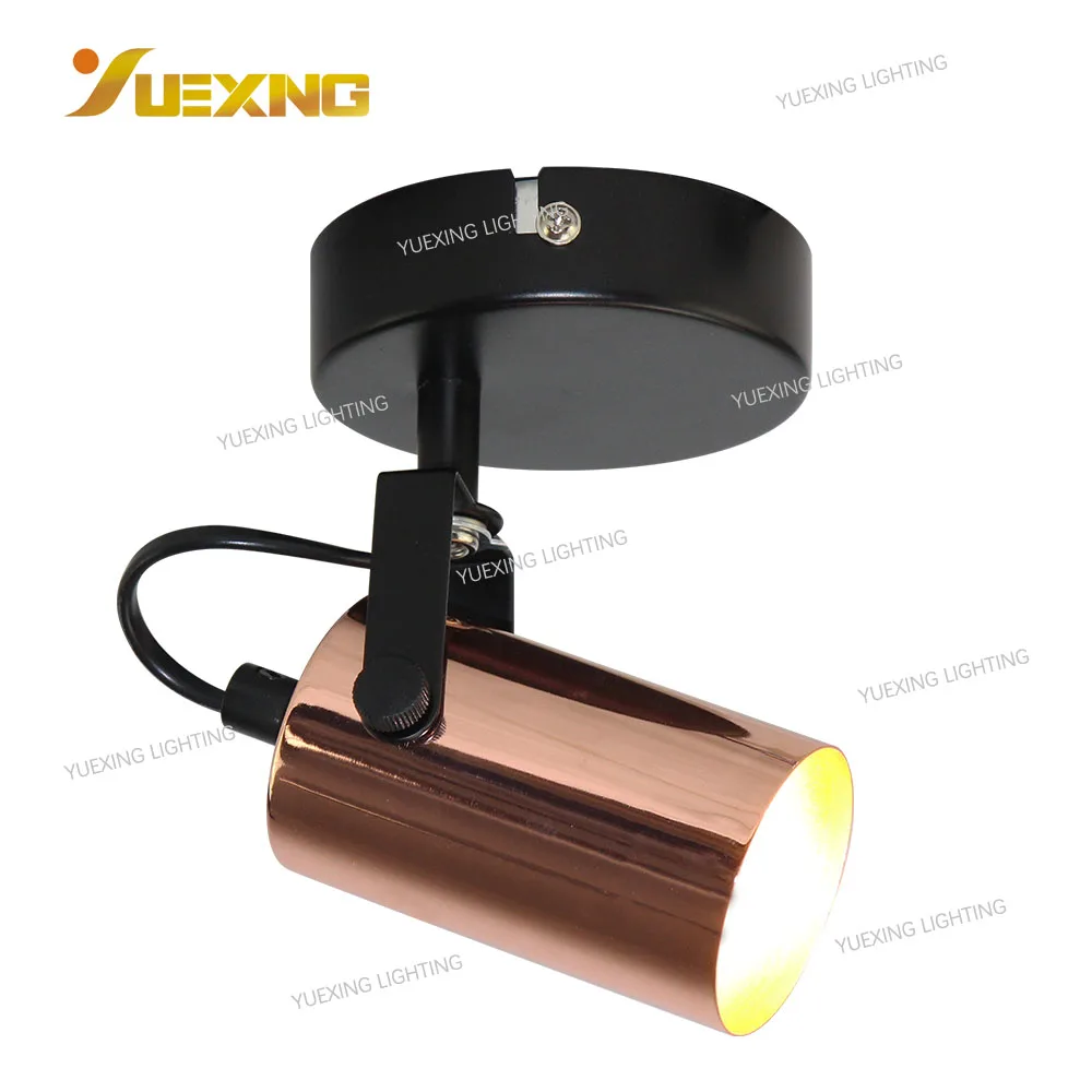 Factory Direct Price Chrome Single GU10 Max 50W Antique Finished Hanging Halogen Spotlights Round Cylinder Wall LED Spot Light L