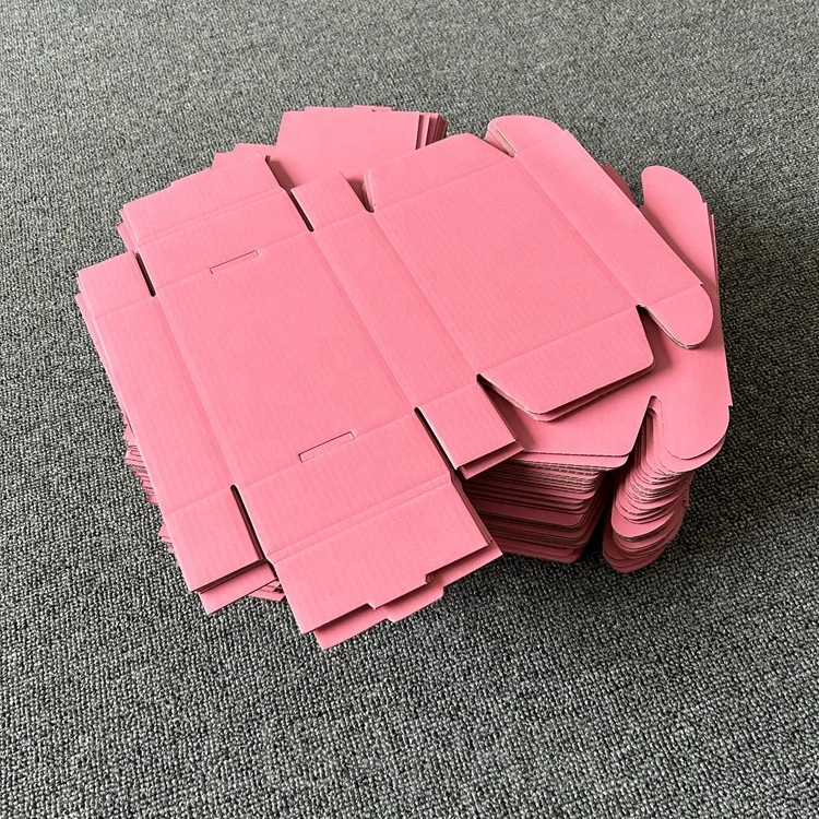 Free Sample Custom Dress Shoe Clothing Pink Packaging Mailer Box Corrugated Cardboard Paper Baby Gift Shipping Box with Logo
