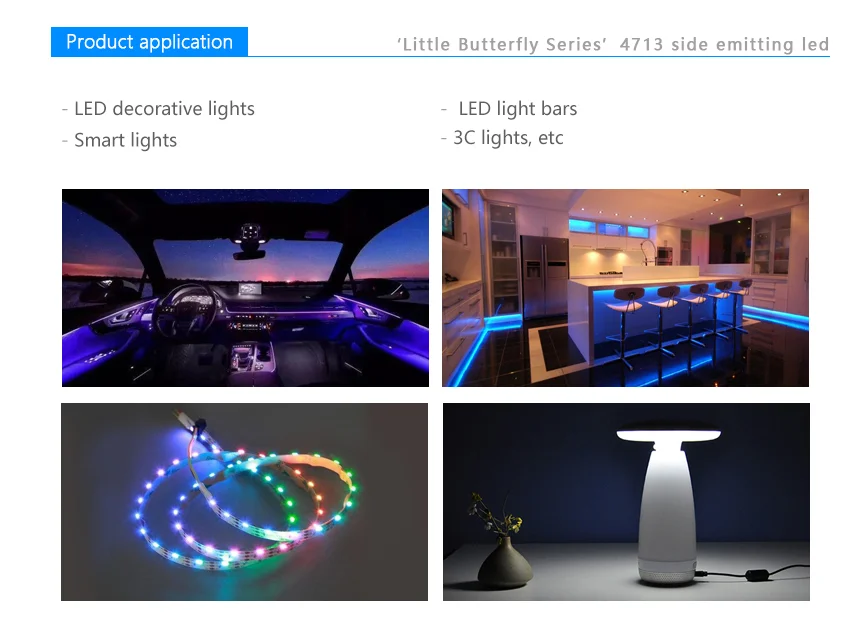Super brightness 1w 0.5w 0.2w 2835 2735 smd led chip with Taiwan epistar chip for automotive light led flexible strip